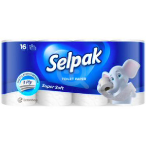 Туалетний папір Selpak Super Soft білий 3-х шаровий 16 шт
